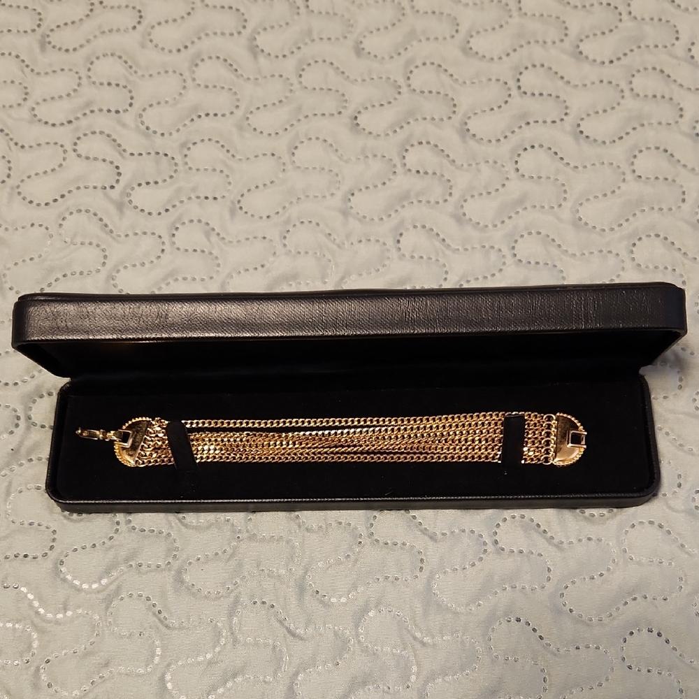 Monet Gold Tone Chain Bracelet